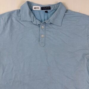 Peter‎ Millar Crown Crafted Polo Shirt Men's XL Blue Performance Golf Stains
